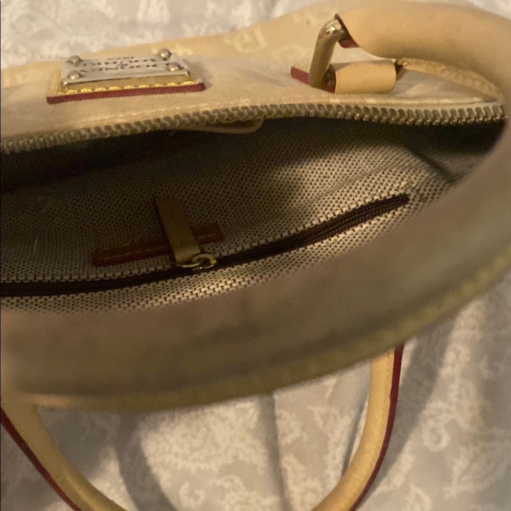 Dooney & Bourke Tan Monogram Satchel - Picture 10 of 10